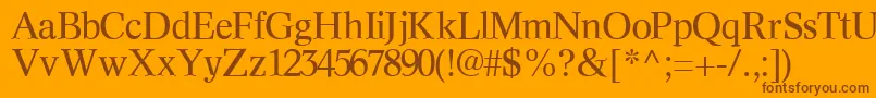 Шрифт InformaticssskRegular – коричневые шрифты на оранжевом фоне