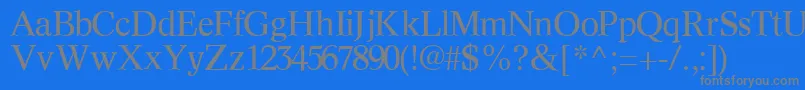 InformaticssskRegular-Schriftart – Graue Schriften auf blauem Hintergrund