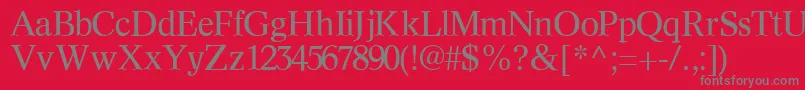 InformaticssskRegular-Schriftart – Graue Schriften auf rotem Hintergrund
