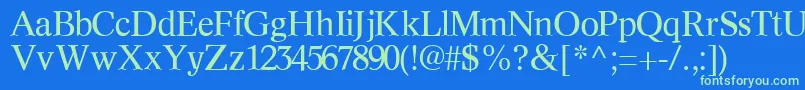 InformaticssskRegular Font – Green Fonts on Blue Background