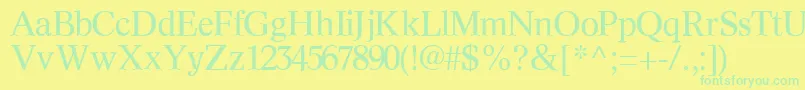 InformaticssskRegular Font – Green Fonts on Yellow Background