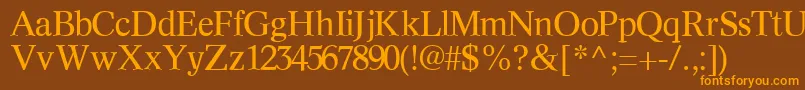 InformaticssskRegular Font – Orange Fonts on Brown Background