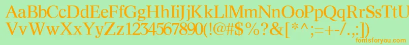 InformaticssskRegular Font – Orange Fonts on Green Background