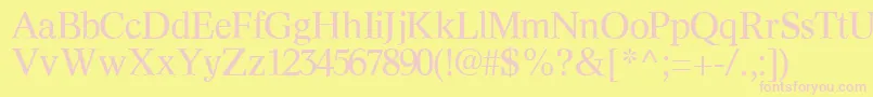 InformaticssskRegular Font – Pink Fonts on Yellow Background