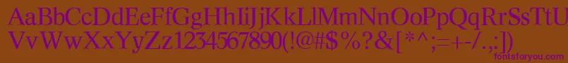 InformaticssskRegular Font – Purple Fonts on Brown Background