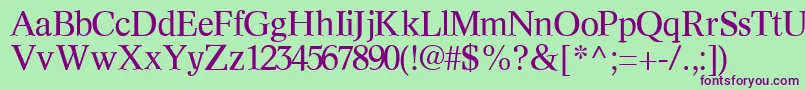 Police InformaticssskRegular – polices violettes sur fond vert