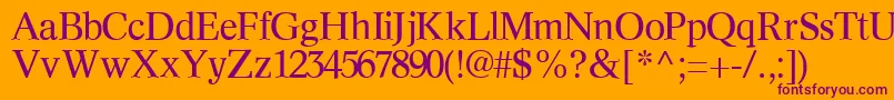 InformaticssskRegular Font – Purple Fonts on Orange Background
