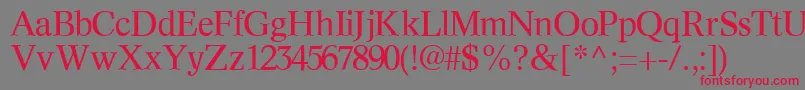 InformaticssskRegular Font – Red Fonts on Gray Background
