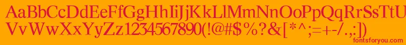 InformaticssskRegular Font – Red Fonts on Orange Background