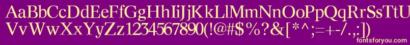 InformaticssskRegular Font – Yellow Fonts on Purple Background