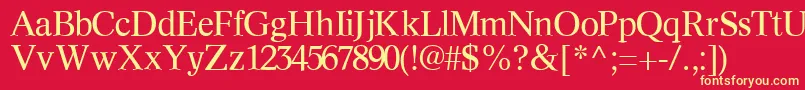 InformaticssskRegular Font – Yellow Fonts on Red Background