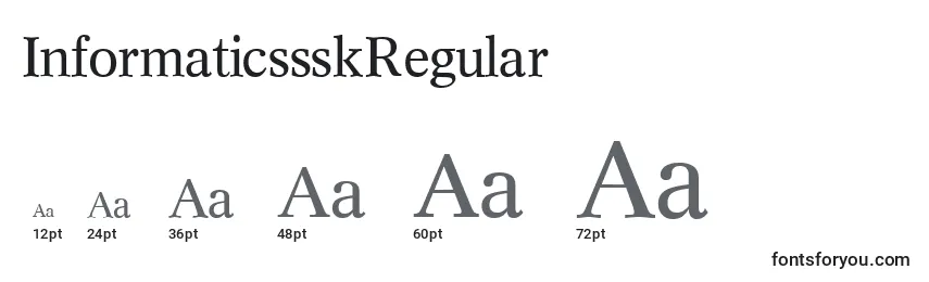 InformaticssskRegular Font Sizes