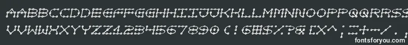 フォントNotjustatoy – 黒い背景に白い文字