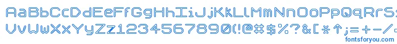 フォントSpeculumOutline – 白い背景に青い文字