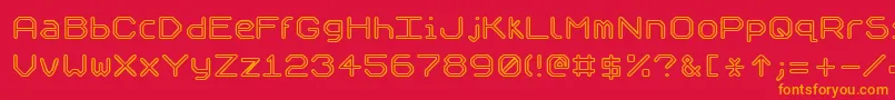 SpeculumOutline Font – Orange Fonts on Red Background