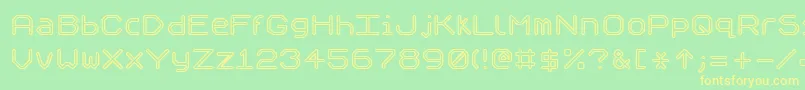 SpeculumOutline Font – Yellow Fonts on Green Background