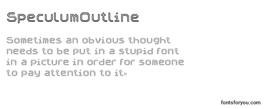 Review of the SpeculumOutline Font