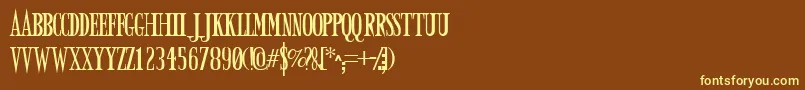 Armyd Font – Yellow Fonts on Brown Background