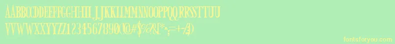 Armyd Font – Yellow Fonts on Green Background