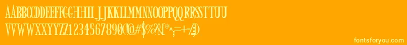 Armyd Font – Yellow Fonts on Orange Background