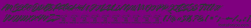 Racefeverbrushpersonal Font – Black Fonts on Purple Background