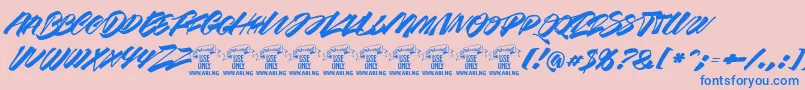 fuente Racefeverbrushpersonal – Fuentes Azules Sobre Fondo Rosa