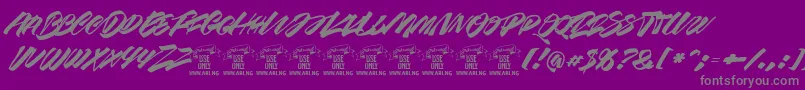 Racefeverbrushpersonal Font – Gray Fonts on Purple Background