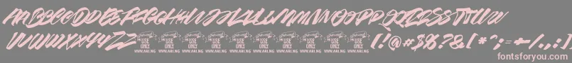 Racefeverbrushpersonal Font – Pink Fonts on Gray Background