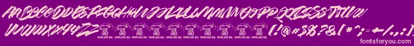 Racefeverbrushpersonal Font – Pink Fonts on Purple Background