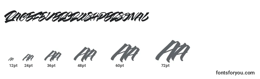 Racefeverbrushpersonal Font Sizes