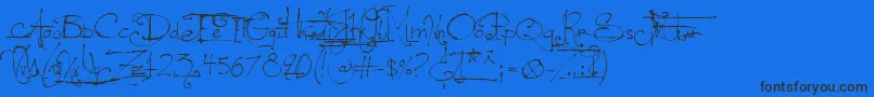 LeGrandSaut Font – Black Fonts on Blue Background