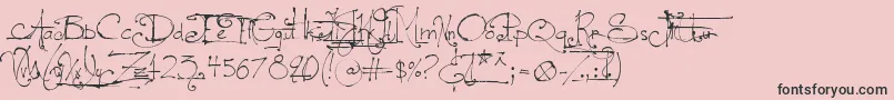LeGrandSaut Font – Black Fonts on Pink Background