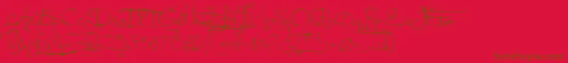 LeGrandSaut Font – Brown Fonts on Red Background