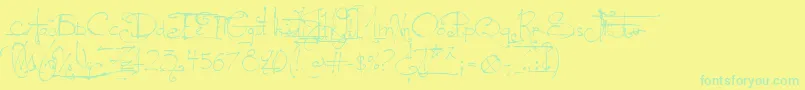 LeGrandSaut Font – Green Fonts on Yellow Background