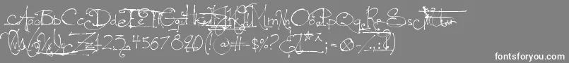 フォントLeGrandSaut – 灰色の背景に白い文字