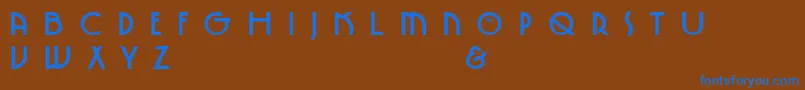 Weitere Informationen zur SpringgardenBo-Schriftart SpringgardenBo-Schriftart – Blaue Schriften auf braunem Hintergrund