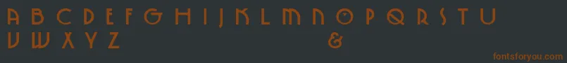 Fonte SpringgardenBo – fontes marrons em um fundo preto