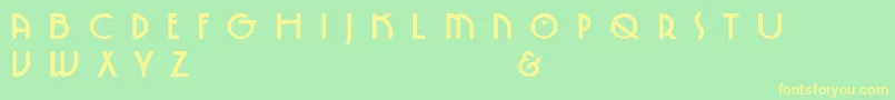Шрифт SpringgardenBo – жёлтые шрифты на зелёном фоне