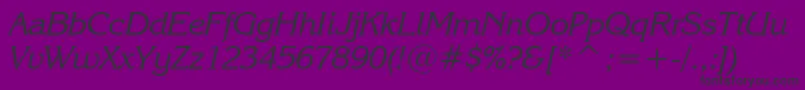 KorinnaKursivRegularBt-Schriftart – Schwarze Schriften auf violettem Hintergrund