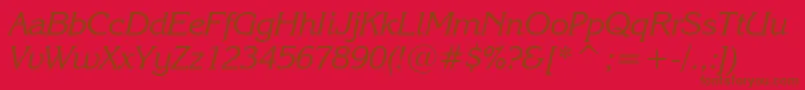 KorinnaKursivRegularBt Font – Brown Fonts on Red Background