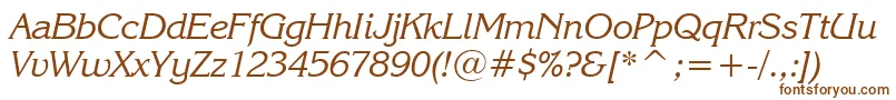 KorinnaKursivRegularBt Font – Brown Fonts on White Background