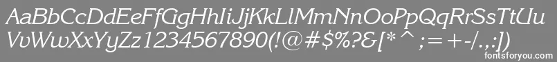 KorinnaKursivRegularBt Font – White Fonts on Gray Background