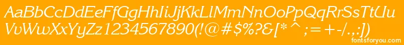 KorinnaKursivRegularBt Font – White Fonts on Orange Background