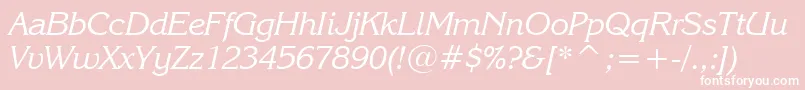 KorinnaKursivRegularBt Font – White Fonts on Pink Background