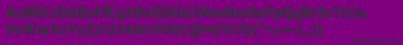 Czcionka LunasansExtrabold – czarne czcionki na fioletowym tle