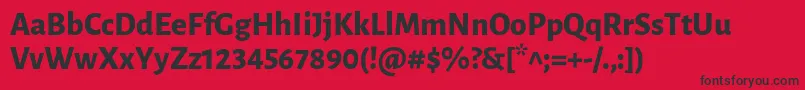 LunasansExtrabold Font – Black Fonts on Red Background