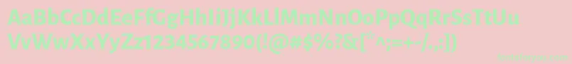 LunasansExtrabold Font – Green Fonts on Pink Background