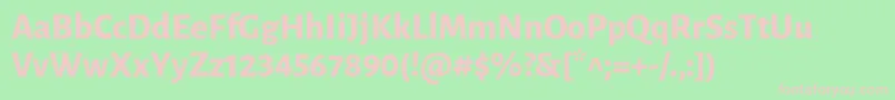 LunasansExtrabold Font – Pink Fonts on Green Background