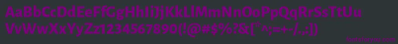 Шрифт LunasansExtrabold – фиолетовые шрифты на чёрном фоне