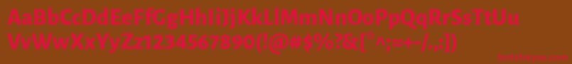 LunasansExtrabold Font – Red Fonts on Brown Background